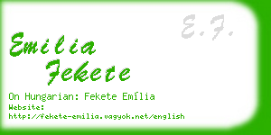 emilia fekete business card